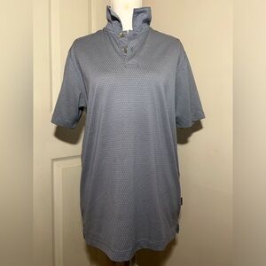 Perry Ellis Men’s Small Textured Blue Polo Shirt